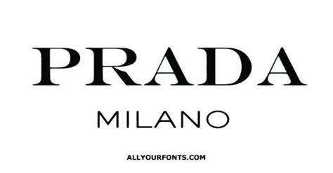 prada font for logo.